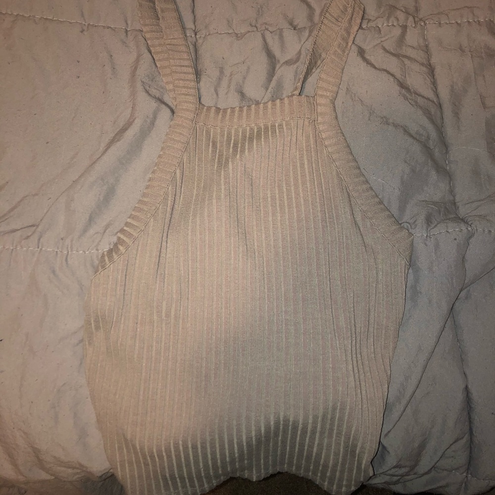 tan cute crop top